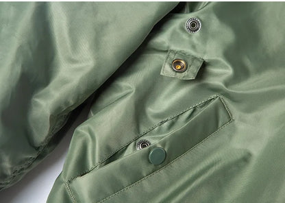 Veste Bombardier Homme B-15 – Col Fourrure Hiver Style Militaire • Épaissie • Nylon Déperlant • Inspirée WW2 - BLACKBEARD OUTDOOR INDUSTRIES