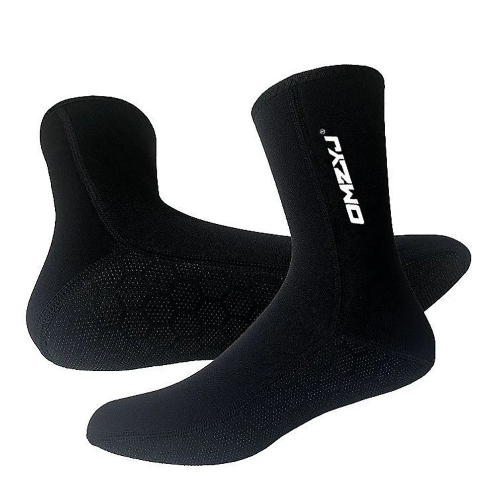 Chaussettes Néoprène 5MM Plongée – Haute Élasticité, Antidérapant | Surf, Snorkeling, Natation | XS à XL