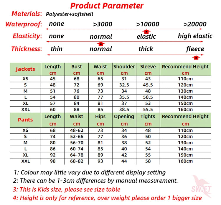 ensemble 2 pièces softshell enfant Ma boutique