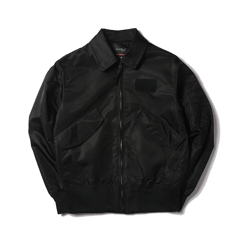 Blouson Bomber CWU-45P Homme - Militaire Déperlant et Coupe-Vent Noir