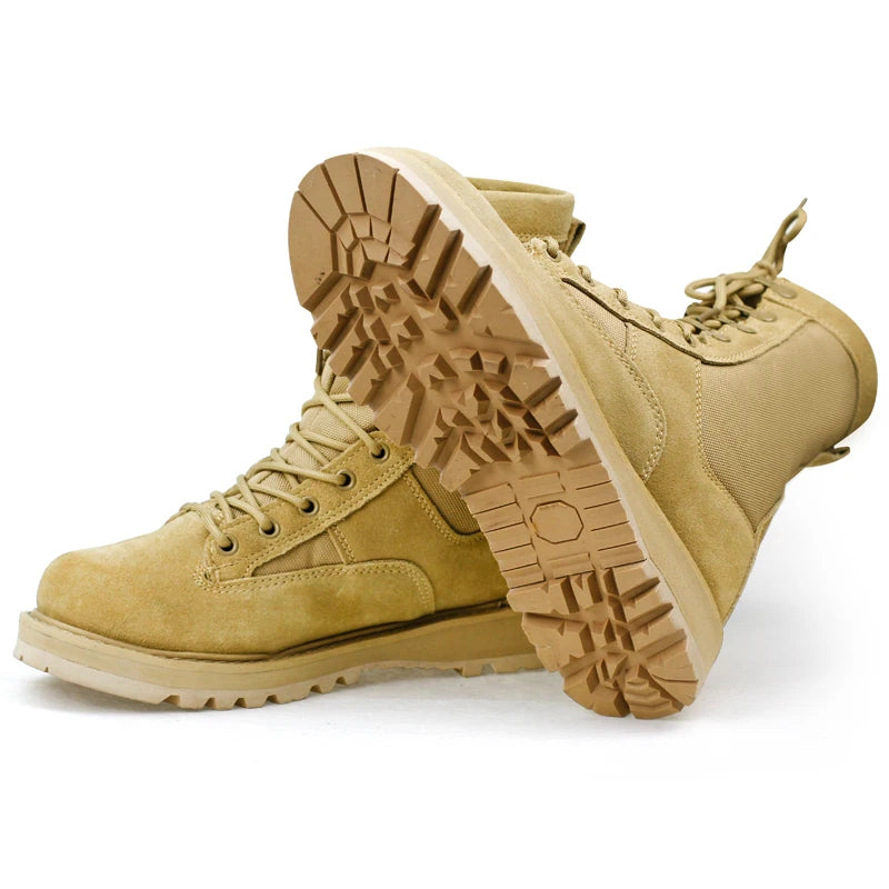 Boots Désert Ventilées Homme – Daim Suède, Style Commando Militaire, Pointures 39-46