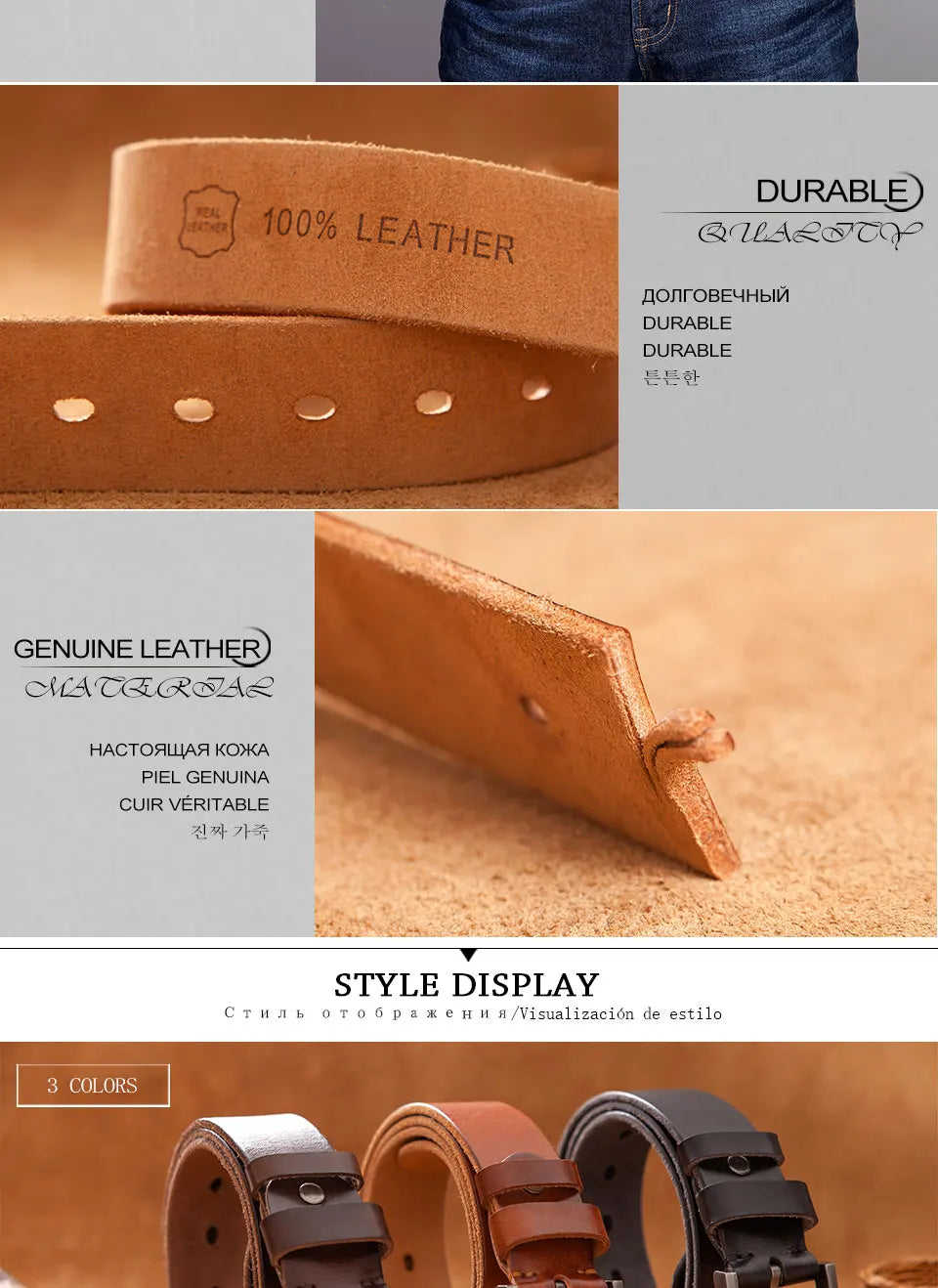 Ceinture en Cuir de Vache "Loading Fashion" - Luxe et Élégance pour Homme Ma boutique