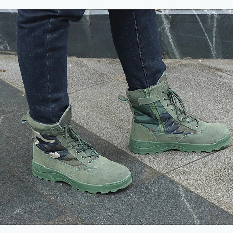 Bottes Tactiques Militaires Homme – Style Armée / Combat – Bottines de Sécurité Désert Résistantes - BLACKBEARD OUTDOOR INDUSTRIES