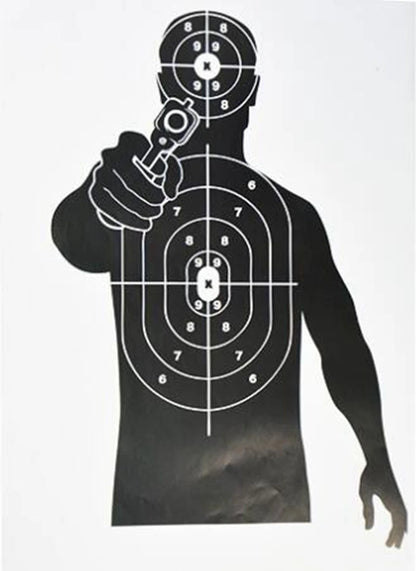 Cible de Tir en Papier 45x32cm - Silhouette pour Carabine, Pistolet et Airsoft