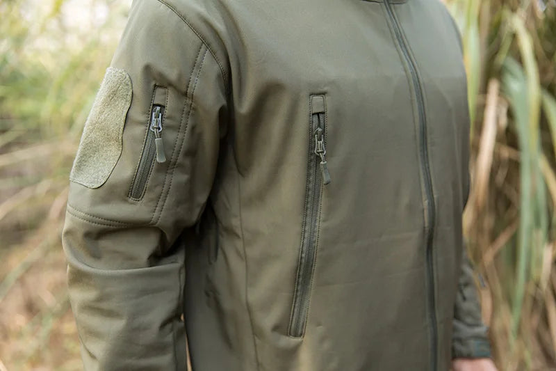 Outdoor TAD Men Military Tactical Hiking Jacket Lurker Shark Skin Softshell Outdoor Hunting Coat Hooded Multicam Camo Outerwear BLACKBEARD OUTDOOR INDUSTRIES