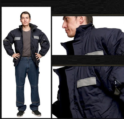 Veste de Travail Hiver Homme – Réfléchissante, Épaissie et Rembourrée - BLACKBEARD OUTDOOR INDUSTRIES
