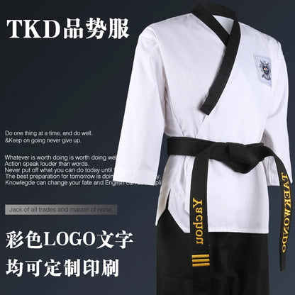 Dobok Taekwondo WTF – Uniforme Complet Veste + Pantalon – Poomsae / Dan – Enfant & Adulte - BLACKBEARD OUTDOOR INDUSTRIES