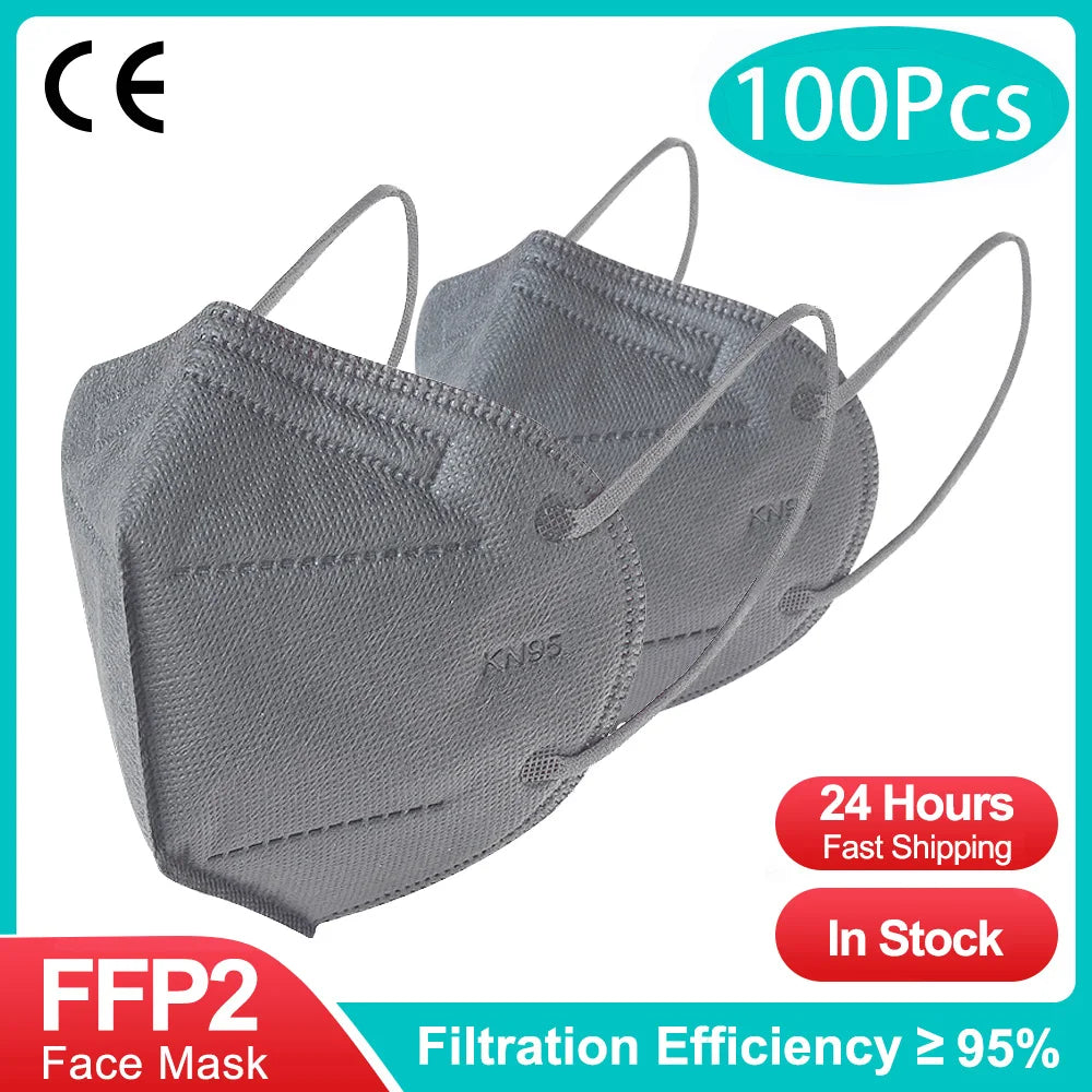 Masques FFP2 KN95 - 10 à 200 Pièces - Homologuées avec 5 Couches - BLACKBEARD OUTDOOR INDUSTRIES