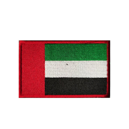 Patch Drapeau Brodé 3D Moyen-Orient & Asie du Sud – Velcro Hook & Loop, 8x5 cm, 25 Pays - BLACKBEARD OUTDOOR INDUSTRIES