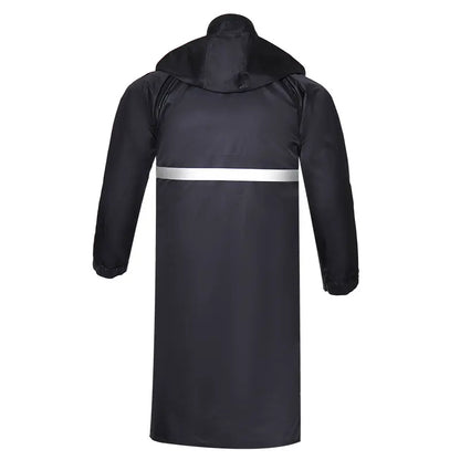 Imperméable Long Réfléchissant Unisexe – Hivizi Étanche • Respirant • Séchage Rapide • Capuche Escamotable - BLACKBEARD OUTDOOR INDUSTRIES