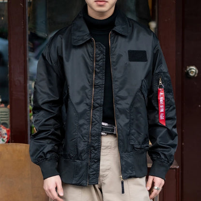 Blouson Bomber CWU-45P Homme - Militaire Déperlant et Coupe-Vent Noir