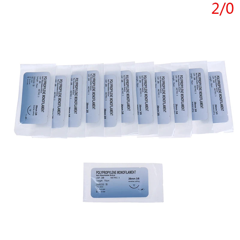 Kit de Suture Médicale 12 pcs – Fils Nylon, Polyester & Aiguille 75 cm Ma boutique