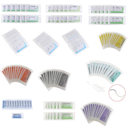 Kit de Suture Médicale 12 pcs – Fils Nylon, Polyester & Aiguille 75 cm Ma boutique