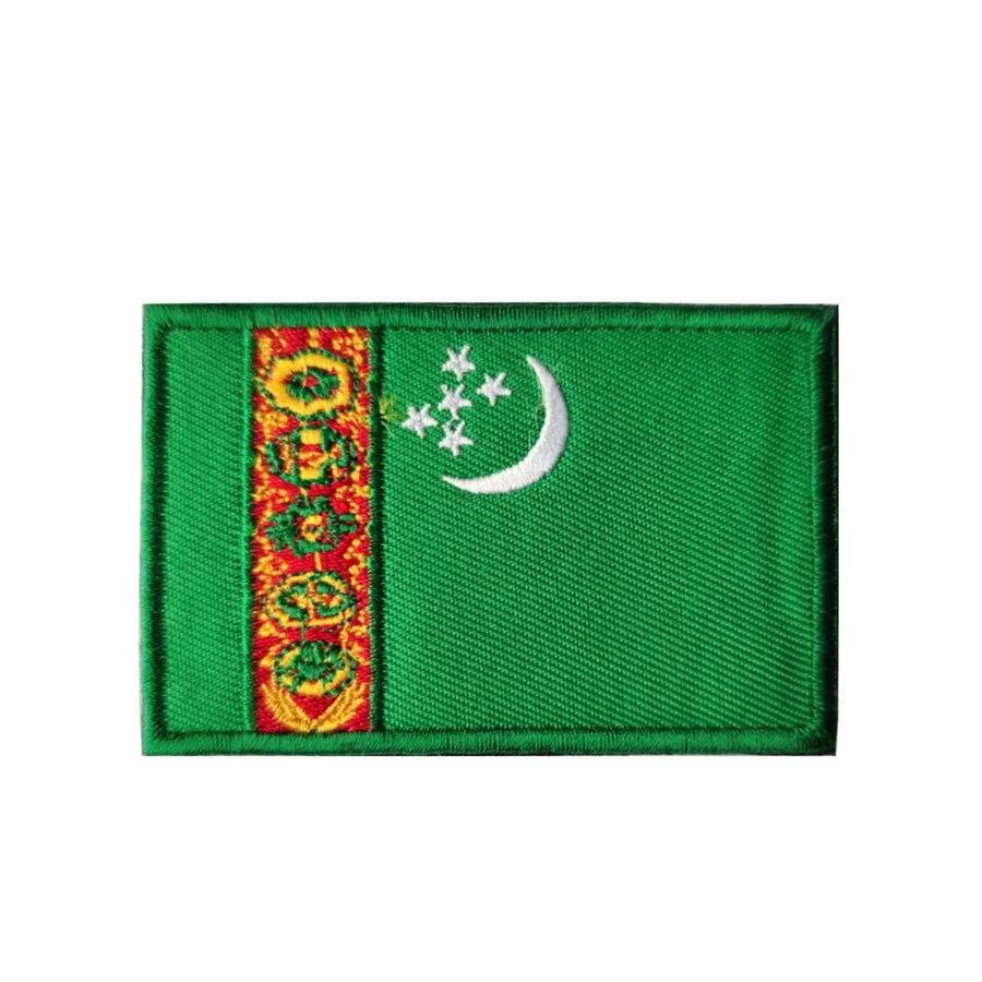 Patch Drapeau Brodé 3D Moyen-Orient & Asie du Sud – Velcro Hook & Loop, 8x5 cm, 25 Pays - BLACKBEARD OUTDOOR INDUSTRIES