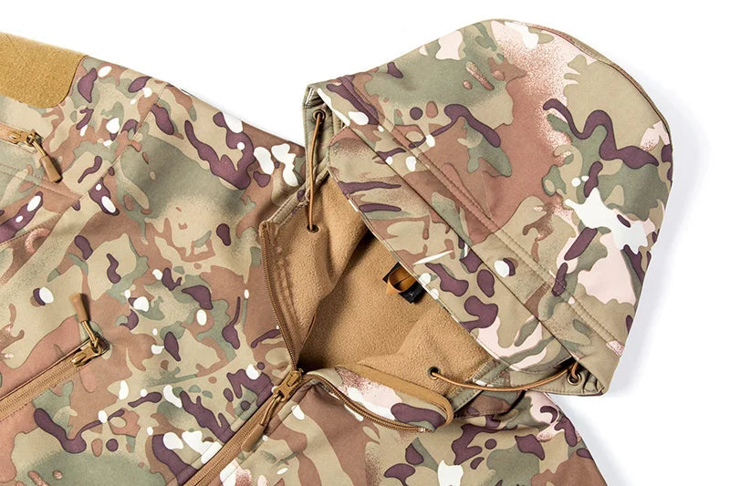 Outdoor TAD Men Military Tactical Hiking Jacket Lurker Shark Skin Softshell Outdoor Hunting Coat Hooded Multicam Camo Outerwear BLACKBEARD OUTDOOR INDUSTRIES