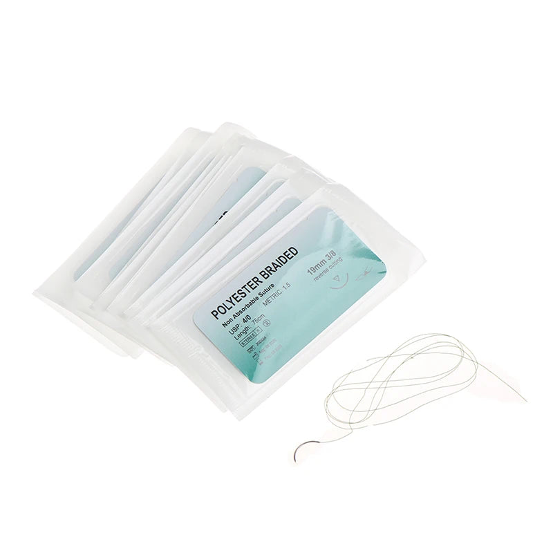 Kit de Suture Médicale 12 pcs – Fils Nylon, Polyester & Aiguille 75 cm Ma boutique