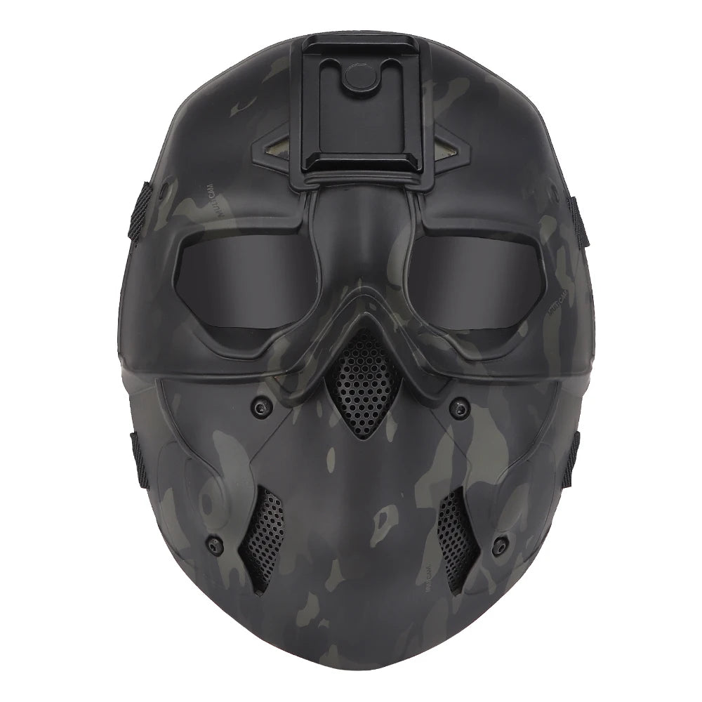 Masque tactique airsoft intégral avec couvre-chef 52–66 cm