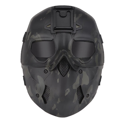 Masque tactique airsoft intégral avec couvre-chef 52–66 cm