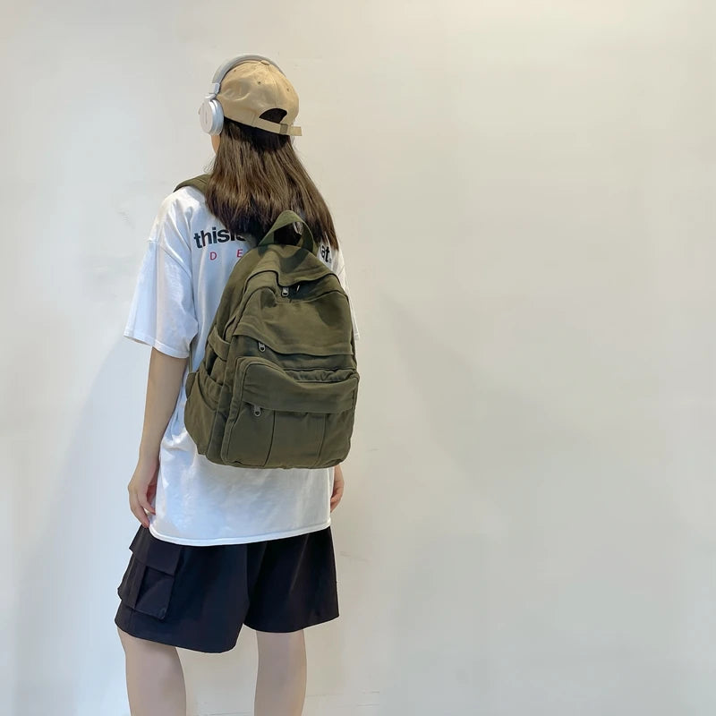 Sac à Dos Scolaire en Tissu pour Fille – Nouveau Sac à Dos Fashion Vintage - BLACKBEARD OUTDOOR INDUSTRIES