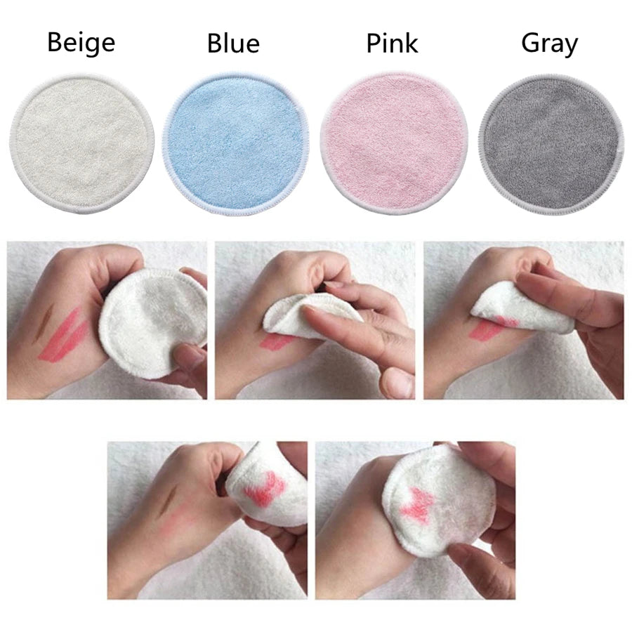 Disques démaquillants lavables en bambou, lot de 12