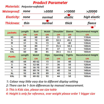 ensemble 2 pièces softshell enfant Ma boutique