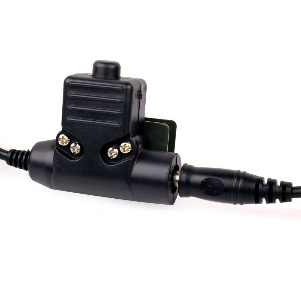 Casque Tactique Bowman Elite II avec PTT U94 – Compatible Kenwood 2 Broches, Baofeng UV-5R