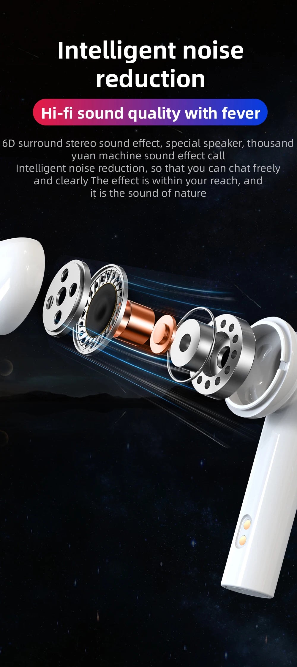 Air6 Plus Écouteurs Bluetooth 5.1 TWS avec Charge Solaire – Casque sans Fil avec Annulation Active du Bruit, Étanche et Microphone - BLACKBEARD OUTDOOR INDUSTRIES