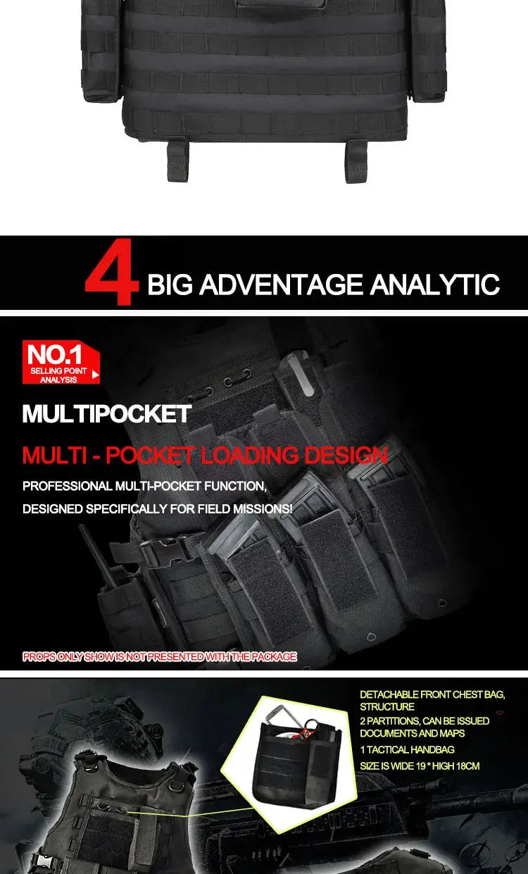 Gilet Tactique Porte-Plaque YAKEDA E88005 – Usage Professionnel & Airsoft Ma boutique