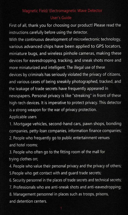 Détecteur de signaux portatif Hk-809 Ma boutique