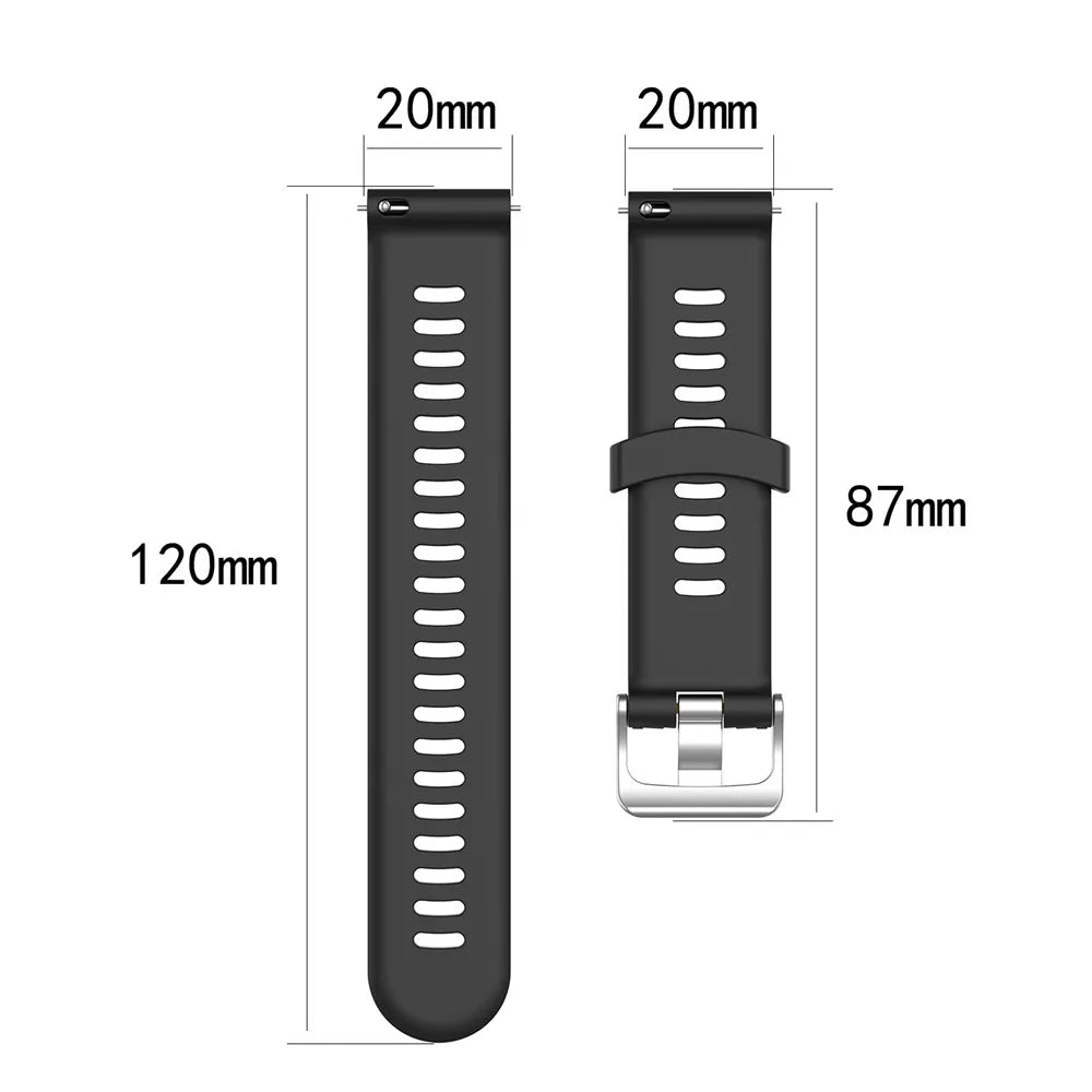Bracelet en Silicone de 20mm pour Montre Garmin Forerunner / Venu / Vivoactive / Samsung Galaxy Watch BLACKBEARD OUTDOOR INDUSTRIES