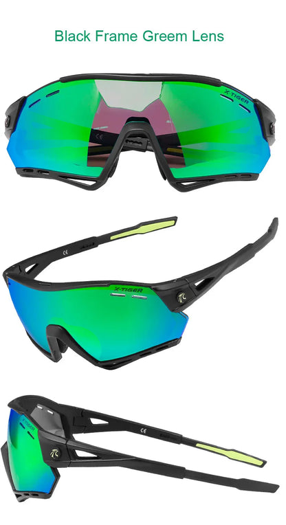 X-TIGER Lunettes de Cyclisme 5 Verres – UV400, Polarisées – Pour Vélo, Running, Pêche & Sports Extérieurs - BLACKBEARD OUTDOOR INDUSTRIES