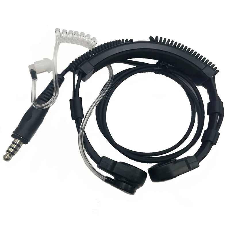 Laryngophone U94 PTT - Casque Tactique Nato pour Walkie Talkie, Compatible Baofeng, Kenwood, TYT, et Plus - BLACKBEARD OUTDOOR INDUSTRIES