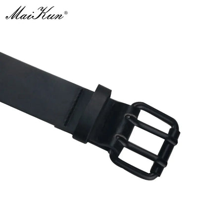 Ceinture Femme en Cuir PU Noir avec Boucle à Piquet et Trous d'Échappement – Ceinture de Taille Punk Gothique, Style Harajuku, Accessoire Tendance - BLACKBEARD OUTDOOR INDUSTRIES