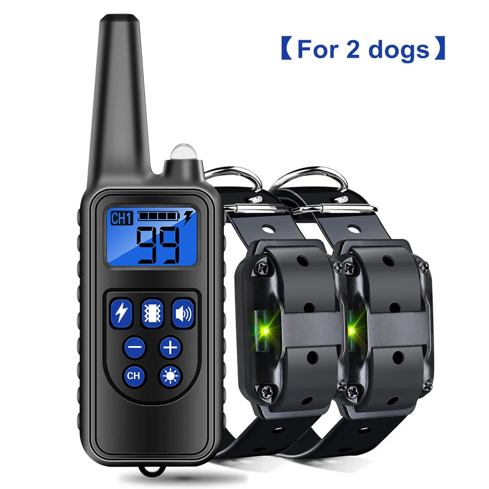 Collier d’Éducation Électrique pour Chien – Étanche, Rechargeable, Télécommande 800m | Anti-Aboiement & Dressage (Choc / Vibration / Son) Ma boutique