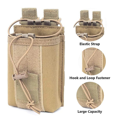 Pochette radio tactique MOLLE en nylon 1000D