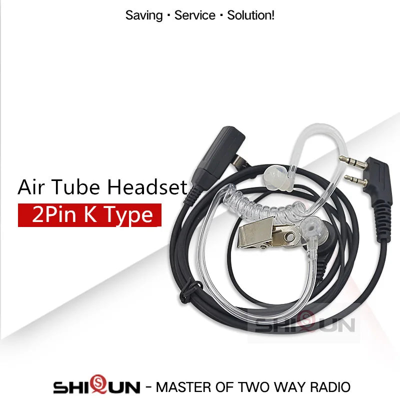 Quansheng UV-K5 Casque Oreillette avec Microphone 2 Pin Acoustic Air Tube - BLACKBEARD OUTDOOR INDUSTRIES
