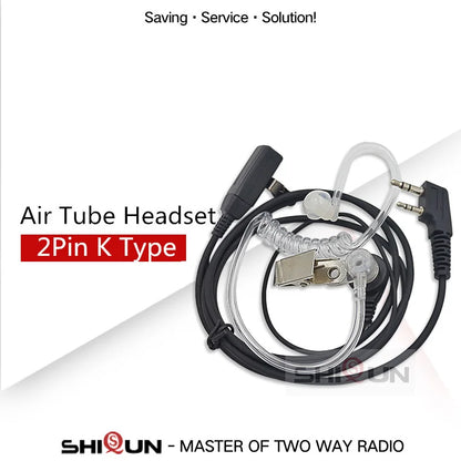Quansheng UV-K5 Casque Oreillette avec Microphone 2 Pin Acoustic Air Tube - BLACKBEARD OUTDOOR INDUSTRIES