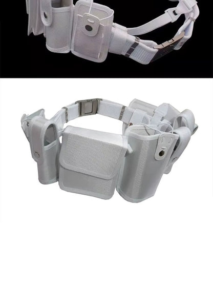 Ceinturon police blanc – Ceinture tactique en nylon, 8 pochettes + bandoulière, taille unique réglable - BLACKBEARD OUTDOOR INDUSTRIES