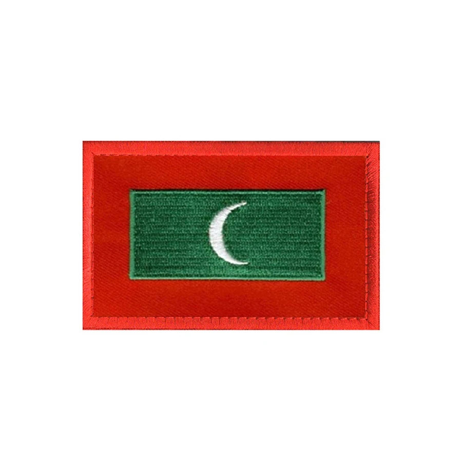 Patch Drapeau Brodé 3D Moyen-Orient & Asie du Sud – Velcro Hook & Loop, 8x5 cm, 25 Pays - BLACKBEARD OUTDOOR INDUSTRIES