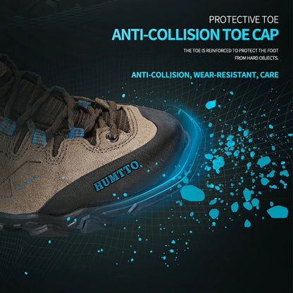 Chaussures Randonnée Imperméables HUMTTO Unisexe – Cuir Véritable Montantes Trekking