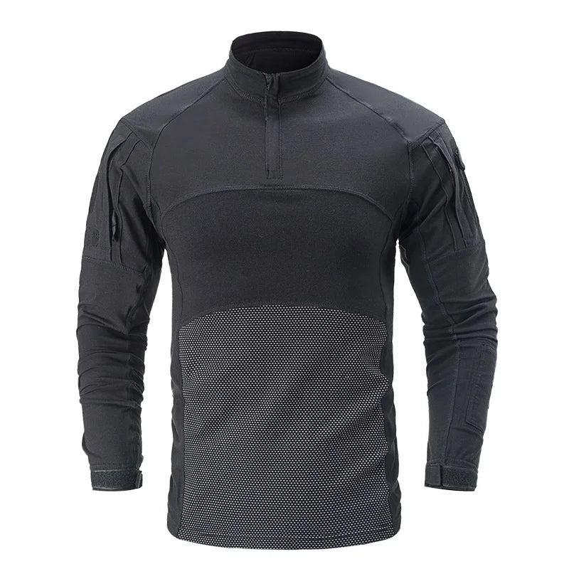 Chemise Tactique Camouflage Homme – Respirante Anti-Égratignures Manches Longues