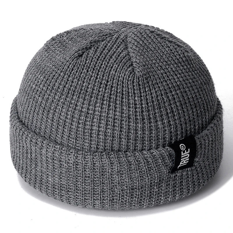 Bonnet Court Unisexe Style Marin – Tricot Côtelé Hiver Homme Femme