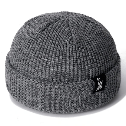 Bonnet Court Unisexe Style Marin – Tricot Côtelé Hiver Homme Femme