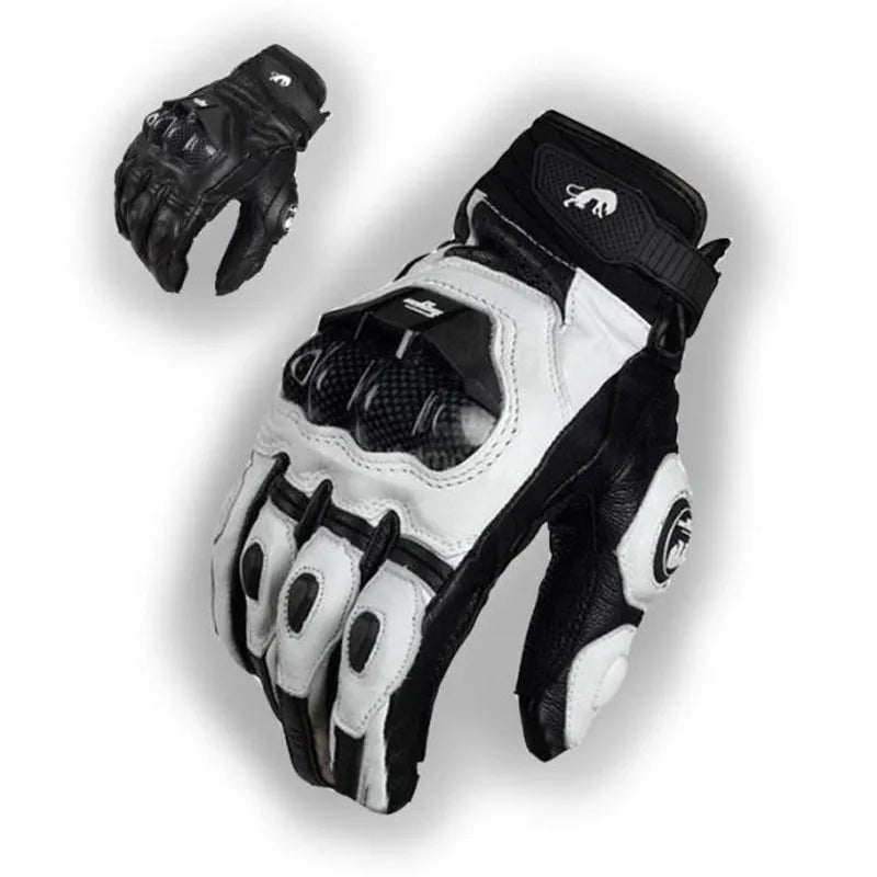 Gants Moto Racing Cuir Véritable Homme – Route Circuit Été Hiver