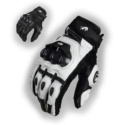 Gants Moto Racing Cuir Véritable Homme – Route Circuit Été Hiver