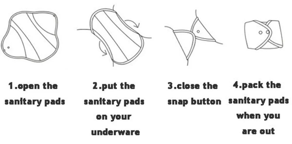 VEJYO – Lot de 5 Serviettes Hygiéniques Lavables en Charbon de Bambou Réutilisables Ma boutique