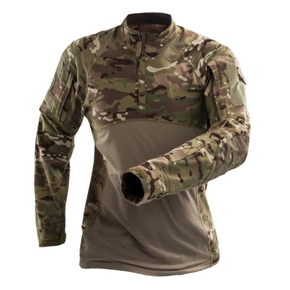 Chemise Tactique Camouflage Homme – Respirante Anti-Égratignures Manches Longues