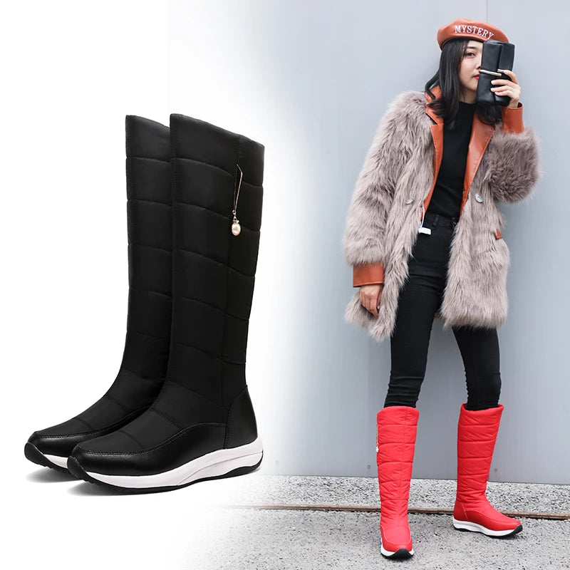 Bottes de neige montantes femme doublées