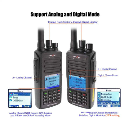Talkie-Walkie DMR TYT MD-UV390Plus – 10W, GPS Intégré, IP67 Étanche, Chiffrement AES256, Double Bande VHF/UHF, 3000 Canaux