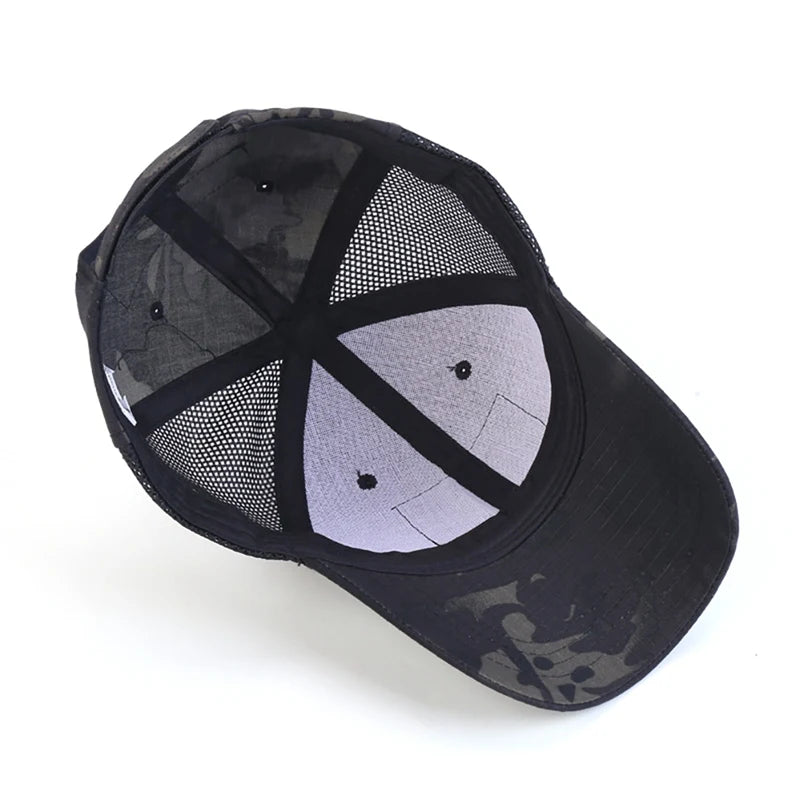 Casquette Multicam Camouflage Outdoor – Réglable, Maille Respirante – Tactique, Airsoft, Pêche, Chasse, Randonnée, Basket - BLACKBEARD OUTDOOR INDUSTRIES